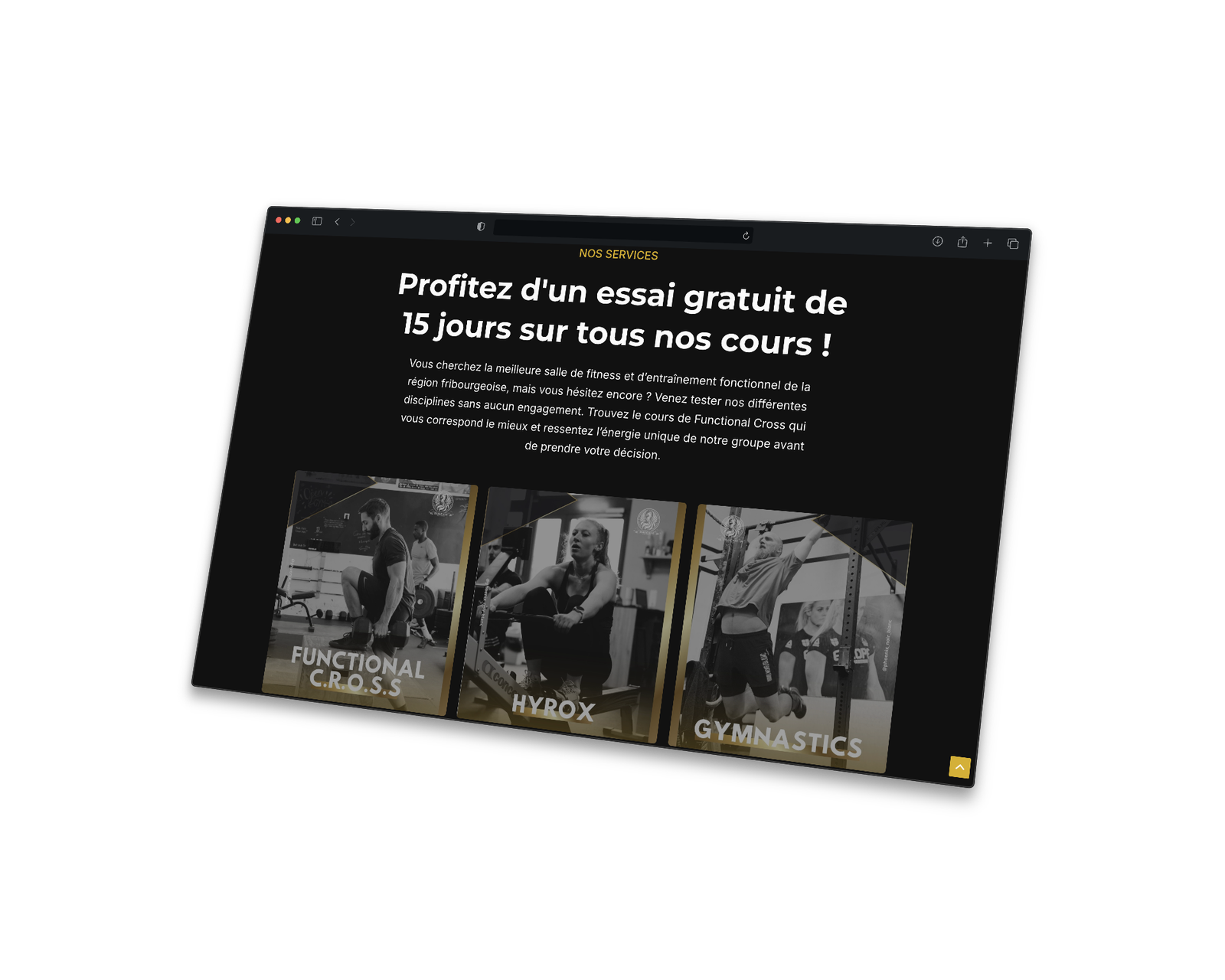 Site Web Salle de Fitness Functional Cross